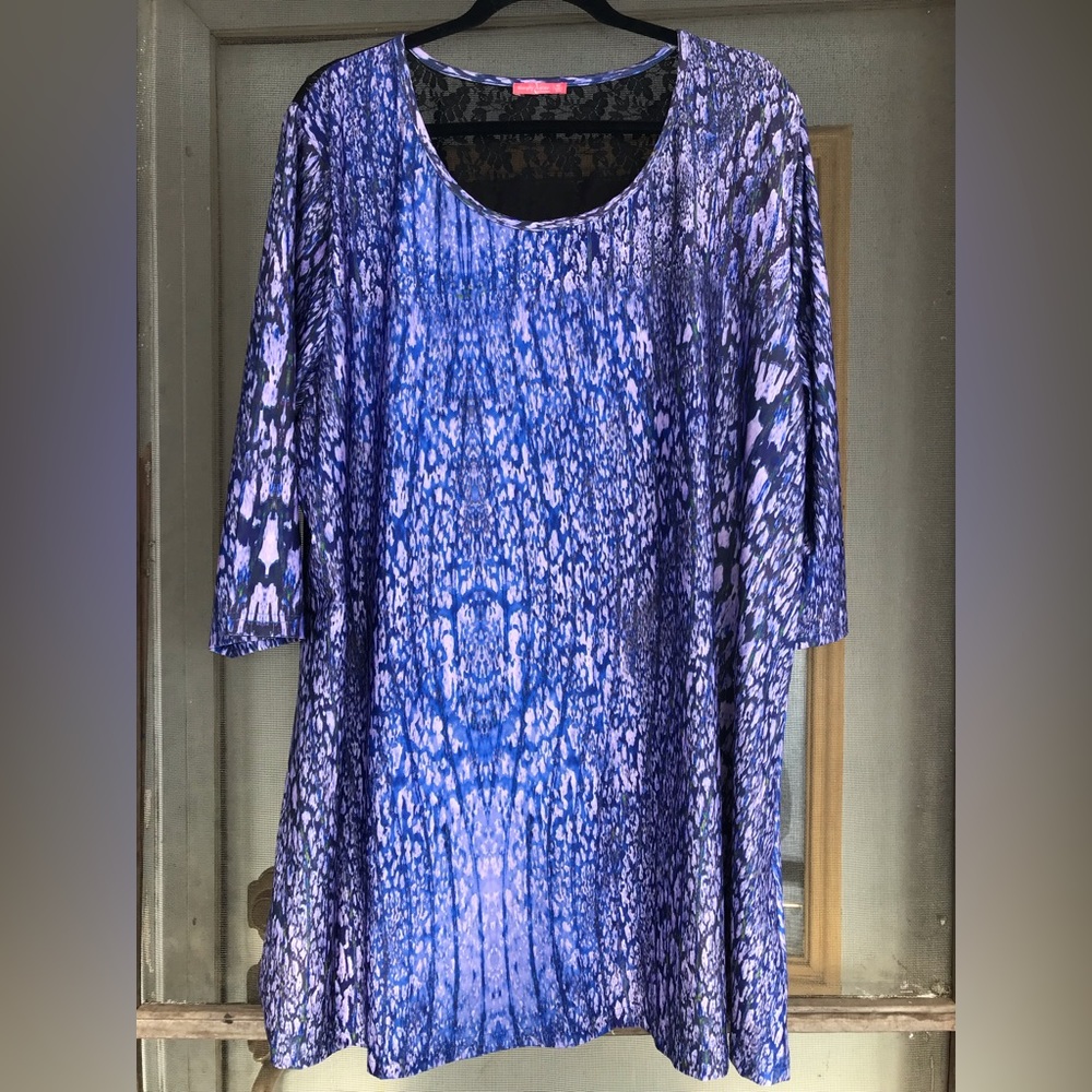 Simply Aster Womens Plus Size Tunic 4X